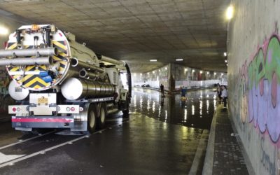 EMPAS atendió inundación del intercambiador Mesón de los Búcaros